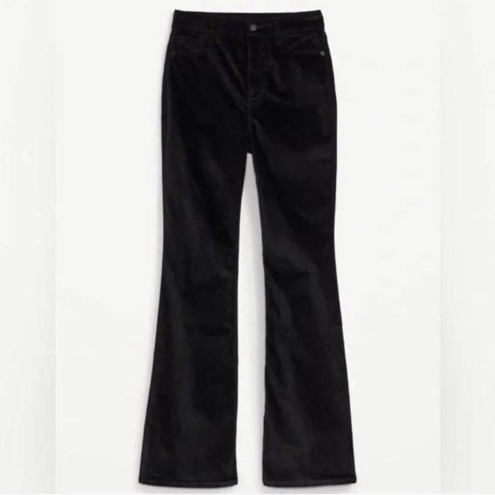 Old Navy  Higher High-Waisted Velvet Flare Pants for Women New - Picture 4 of 4